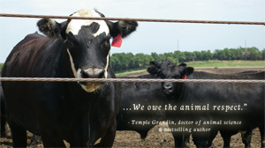 ...We owe the animal respect. -Temple Grandin, doctor of animal science and bestselling author
